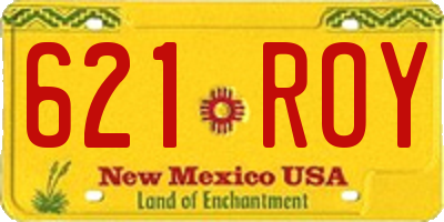 NM license plate 621ROY