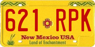NM license plate 621RPK