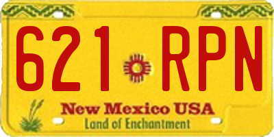 NM license plate 621RPN