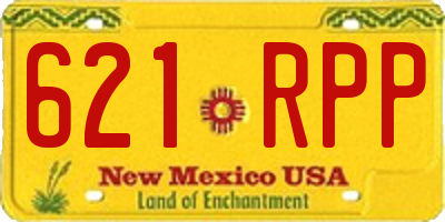 NM license plate 621RPP