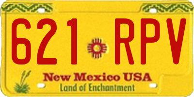 NM license plate 621RPV