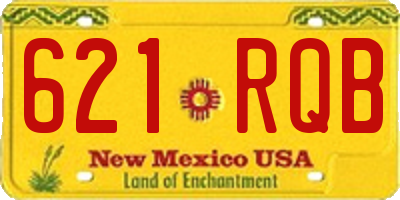 NM license plate 621RQB