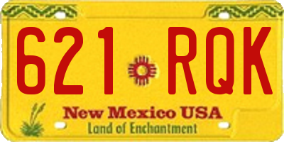 NM license plate 621RQK