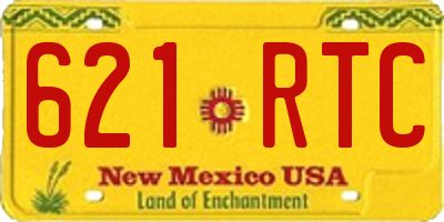 NM license plate 621RTC