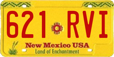 NM license plate 621RVI