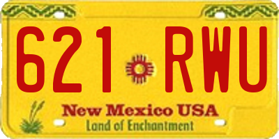 NM license plate 621RWU