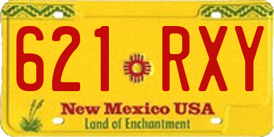 NM license plate 621RXY