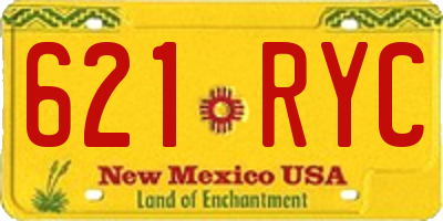 NM license plate 621RYC