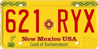 NM license plate 621RYX