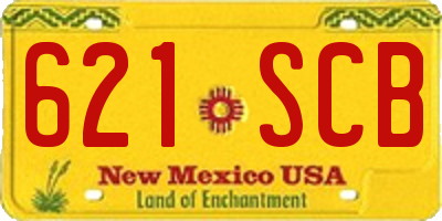 NM license plate 621SCB