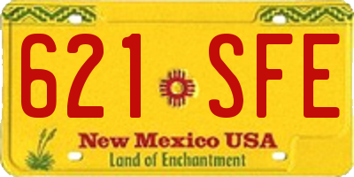 NM license plate 621SFE