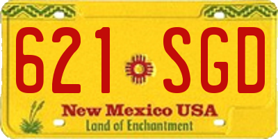 NM license plate 621SGD