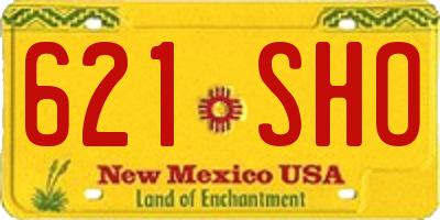 NM license plate 621SHO