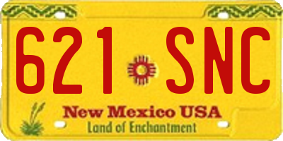 NM license plate 621SNC