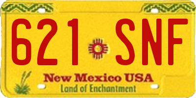 NM license plate 621SNF