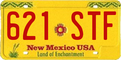 NM license plate 621STF
