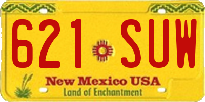 NM license plate 621SUW