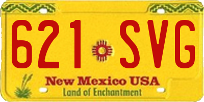 NM license plate 621SVG