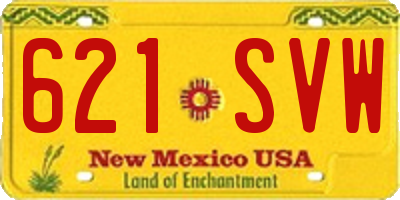 NM license plate 621SVW