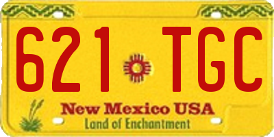 NM license plate 621TGC