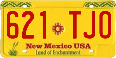 NM license plate 621TJO