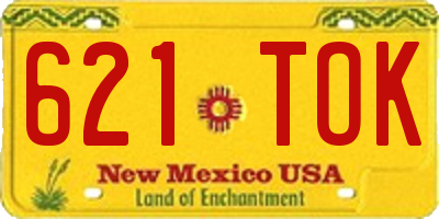 NM license plate 621TOK