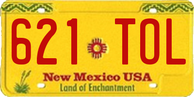 NM license plate 621TOL
