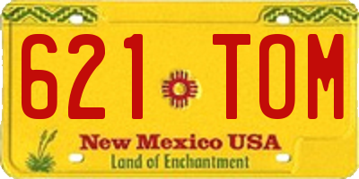 NM license plate 621TOM