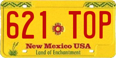 NM license plate 621TOP