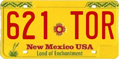 NM license plate 621TOR