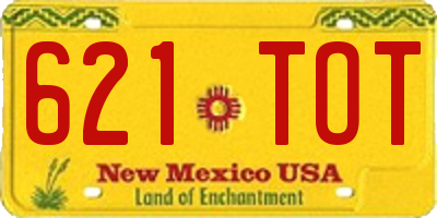 NM license plate 621TOT