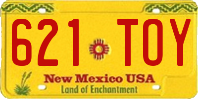 NM license plate 621TOY