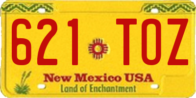 NM license plate 621TOZ