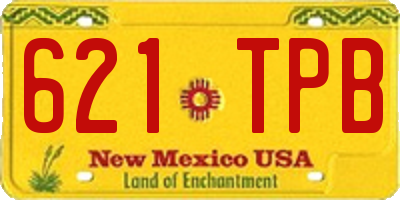 NM license plate 621TPB