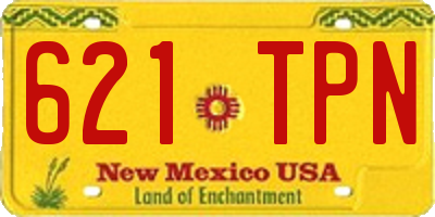 NM license plate 621TPN