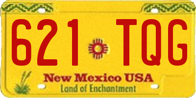 NM license plate 621TQG