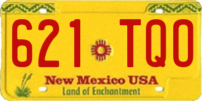 NM license plate 621TQO