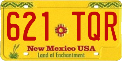 NM license plate 621TQR