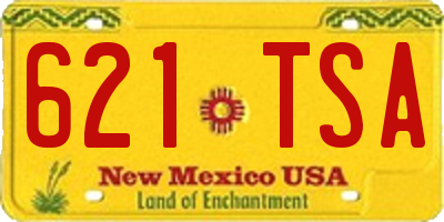NM license plate 621TSA