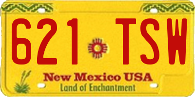 NM license plate 621TSW