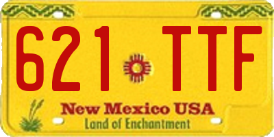 NM license plate 621TTF