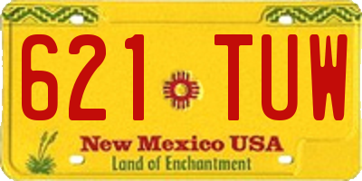 NM license plate 621TUW