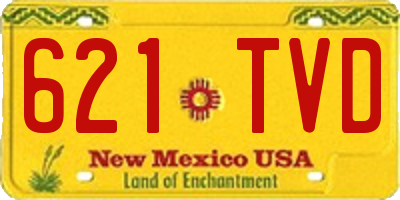 NM license plate 621TVD