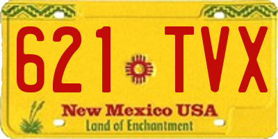 NM license plate 621TVX