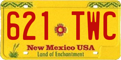 NM license plate 621TWC