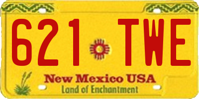 NM license plate 621TWE
