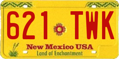 NM license plate 621TWK