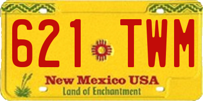 NM license plate 621TWM