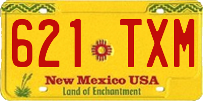 NM license plate 621TXM