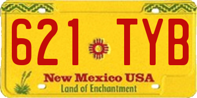NM license plate 621TYB
